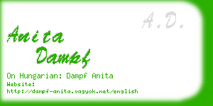 anita dampf business card